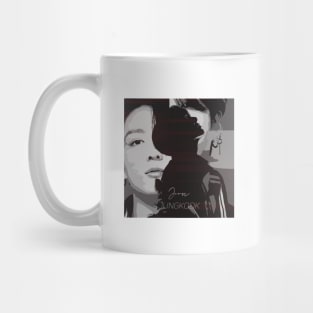 JK black and white vector design Mug